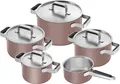 Produktbild: ZWILLING PURE Kochtopfset, 5-tlg, 18/10 Edelstahl, Keramik-Außenbeschichtung, Stay-Cool-Griffe, Spülmaschinengeeignet, Rosé