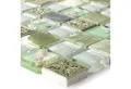 Produktbild: Mosafil Mosaikfliesen Glasmosaik Natursteinfliesen Tatvan Muschel, Naturstein-Glas 30.000x30.000, beige-grün, Verlegefertig auf ein Netz geklebt - Wasserfest
