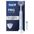 Produktbild: Oral-B PRO 3 3000 Elektrische Zahnbürste/Electric Toothbrush, 2 CrossAction Aufsteckbürsten, mit 3 Putzmodi und visueller 360° Andruckkontrolle für Zahnpflege, Geschenk Mann/Frau, blau
