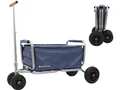 Produktbild: Beachtrekker Life Faltbarer Bollerwagen + Feststellbremse, klappbarer Handwagen mit Luftreifen (Blau)