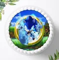 Produktbild: Für den Geburtstag, Tortenaufleger mit dem Motiv: SONIC, Ø 20cm, 0875z