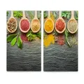 Produktbild: Zeller Spices Herdabdeck-/Schneideplatten-Set, 2-teilig 26319 , Material: ESG-Sicherheitsglas, 30 x 52 cm