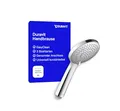 Produktbild: Duravit Universal Duschkopf, Duschbrause mit 3 Strahlarten (Rain, Intense Rain, Soft Rain), Handbrause rund (Ø 110 mm), Brausekopf reinigungsfreundlich, Chrom