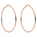 Produktbild: PURELEI® Hoops Ohrringe (Rosegold), Wasserfeste Ohrringe für Damen, Creolen aus Edelstahl, Geschenk für Frauen, 63mm Durchmesser