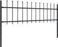 Produktbild: vidaXL Gartenzaun mit Speerspitze Stahl 181 x 60 cm Schwarz