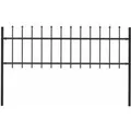 Produktbild: vidaXL Gartenzaun mit Speerspitzen Stahl 1,8 m Schwarz 144923