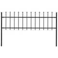 Produktbild: vidaXL Gartenzaun mit Speerspitzen Stahl 1,7 x 0,6 m Schwarz