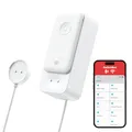 Produktbild: SwitchBot WLAN Wassermelder, Smart Wassersensor, 100dB einstellbarer Alarm & App-Benachrichtigung, IP67 wasserdicht, Wasserleck-Detektor für Zuhause mit 1m Sensorkabel, kein Hub erforderlich(nur 2.4G)