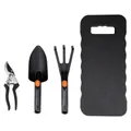 Produktbild: BLACK+DECKER Gartenwerkzeug Set 4Teilig - Knieschoner, Gartenschere, Schaufel un
