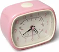 Produktbild: LS-LebenStil Vintage Reisewecker Rosa 11x9cm Retro Analog Nostalgie Quarz-Wecker Ostalgie Schlafzimmer Nachttisch Tischuhr leises ticken Alarm-Clock