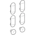Produktbild: Geberit Renova Puffer-Set 598123000 für WC-Deckel