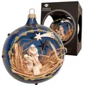 Produktbild: Krebs Glas Lauscha Christbaumkugel, Blau, Glas, 10x10x10 cm, Dekoration, Weihnachtsdekoration, Weihnachtsbaumschmuck, Weihnachtskugeln
