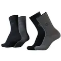 Produktbild: bugatti Basicsocken 6762499846 bugatti Herren 4er Pack Logo + uni basic schwarz, jeans melange 43-46