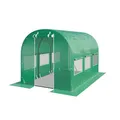 Produktbild: TOOLPORT Foliengewächshaus Gewächshaus 2x3m stabil & langlebig mit Fenster - reißfeste PE Plane 180g/m² grün transparent