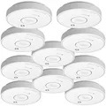 Produktbild: VisorTech Rauchmelder vernetzt: 10er-Set drahtlos vernetzbare Funk-Rauchwarnmelder, 85 dB (Vernetzbare Rauchmelder, funkvernetzbar, Alarmanlage)