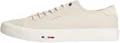 Produktbild: Tommy Hilfiger Herren Vulcanized Sneaker Street Canvas mit Logo, Elfenbein (Newsprint), 43
