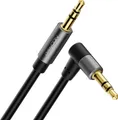 Produktbild: deleyCON 3m Klinke Audio Stereo AUX Kabel 3,5mm Klinkenkabel Audiokabel Winkelstecker Metallstecker Handy Smartphone Tablet Kopfhörer HiFi Receiver (Extra Dünn & Flexibel)