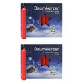 Produktbild: OLShop AG 2er Pack Baumkerzen rot ca. 13 x 105 mm (2 x 20 Stück) Weihnachtskerzen, Christbaumkerzen, Pyramidenkerzen
