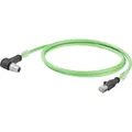 Produktbild: Weidmüller WEIDMUELLER 2485600050 Sensor-/Aktor-Datensteckverbinder M12 Stecker, gewinkelt, Stecker (S/FTP, CAT6a, 5 m) (2485600050)