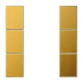 Produktbild: Jung GO2503TSA Tastensatz 3-fach, F50, Serie LS, goldfarben