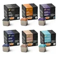 Produktbild: Tchibo Qbo Probierset Caffè & Espresso Around the World Premium Kaffeekapseln 48 Stück, 6 Sorten mit 8 Kapseln in Würfelform, aromaversiegelt, klimaneutral kompensiert, Kaffeegenuss zum Vorteilspreis