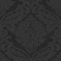 Produktbild: Bricoflor Barock Tapete aus Papier und Vinyl Schwarze Ornament Tapete mit Vinyl Muster Neobarock Stil Elegante Wohnzimmer Papiertapete