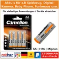 Produktbild: Camelion AA Mignon HR6 Ni-MH 2500mAH 1,2V 4er-Pack Akku für Funkrmaus usw.