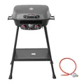 Produktbild: Royal Gourmet 2- Brenner Gasgrill kleiner Balkon-Picknick-Grill, 5 kW Grillwagen für Garten und Camping mit leicht demontierbaren Grillständer