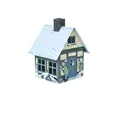 Produktbild: Crottendorfer - Räucherhaus Metall inkl. Räucherkerzenhalter - für Räucherkerzen Gr. M - Maße: 7,2X 7,8X 9,8cm - Motiv: Winterfreude - Made in Germany