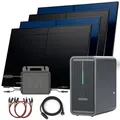 Produktbild: SUNNIVA® 2000W Balkonkraftwerk mit 2,24 kWh Speicher MARSTEK B2500-D, BIFAZIAL FULLBLACK komplett Steckdose, PV Solaranlage Komplettset mit Solarspeicher, 4x 500W N-Type Glas-Glas Bifacial Module