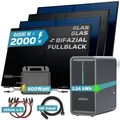 Produktbild: SUNNIVA® 2000W Balkonkraftwerk mit 2,24 kWh Speicher MARSTEK B2500-D BIFAZIAL