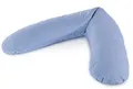 Produktbild: Theraline Ersatzbezug für Das Original Schwangerschaftskissen & Stillkissen, Stillkissen Bezug 190 cm, aus 100% Baumwolle, Farbe: Chambray