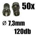 Produktbild: 50x Fstecker 7,3mm für SAT-Kabel bis 120db