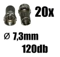 Produktbild: 20x Fstecker 7,3mm für SAT-Kabel bis 120db