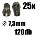 Produktbild: 25x Fstecker 7,3mm für SAT-Kabel bis 120db
