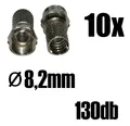 Produktbild: 10x Fstecker 8,2mm für SAT-Kabel - 130db
