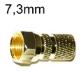 Produktbild: 10x Fstecker 7,3mm für SAT-Kabel vergoldet