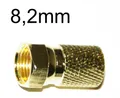 Produktbild: 20x Fstecker 8,2mm für SAT-Kabel vergoldet