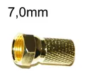 Produktbild: 5x Fstecker 7,0mm für SAT-Kabel vergoldet