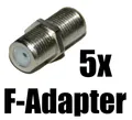 Produktbild: 5x Fadapter F-Verbinder für SAT-Kabel - Coax - zum Schrauben