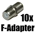 Produktbild: 10x F-Adapter F-Verbinder für SAT-Kabel - Coax - mit Sechskant