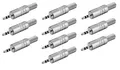 Produktbild: 10x Klinken Stecker - 3,5 mm - Stereo - METALL - zum Löten