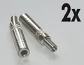 Produktbild: 2x Klinkenkupplung - 6,3 mm black .. STEREO - Klinken zum Löten - Metall