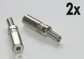 Produktbild: 2x Klinkenkupplung 3,5mm . STEREO . Klinken Kupplungen . zum Löten . Metall