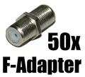 Produktbild: 50x Fadapter F-Verbinder für SAT-Kabel - Coax - zum Schrauben