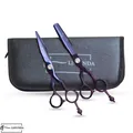 Produktbild: **7″ Professionelle Friseurschere mit Drachen-Griff – Lila Farbe**