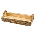 Produktbild: Holztablett Dekotablett Serviertablett mit Griffen Tischdeko natur Holz-Schale