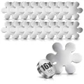 Produktbild: com-four® 16 Tischdeckenbeschwerer - Tischtuchgewichte aus Edelstahl - magnetische Tischtuchklammer - ca. 45g