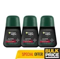 Produktbild: Garnier Men Action Control+ Roll-on Deodorant 96H Excessive Sweat Protect 3er...