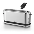 Produktbild: WMF KÜCHENminis Langschlitz-Toaster Edelstahl Silber Brötchenaufsatz 2 Scheiben